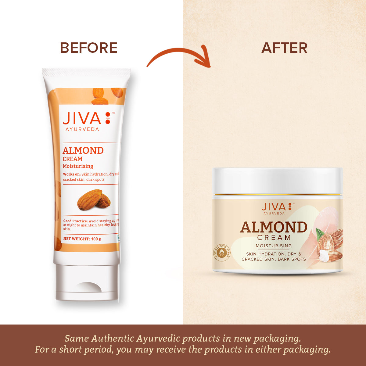 Almond Cream 100gm | Treats Dry Skin, Wrinkles & Pigmentation