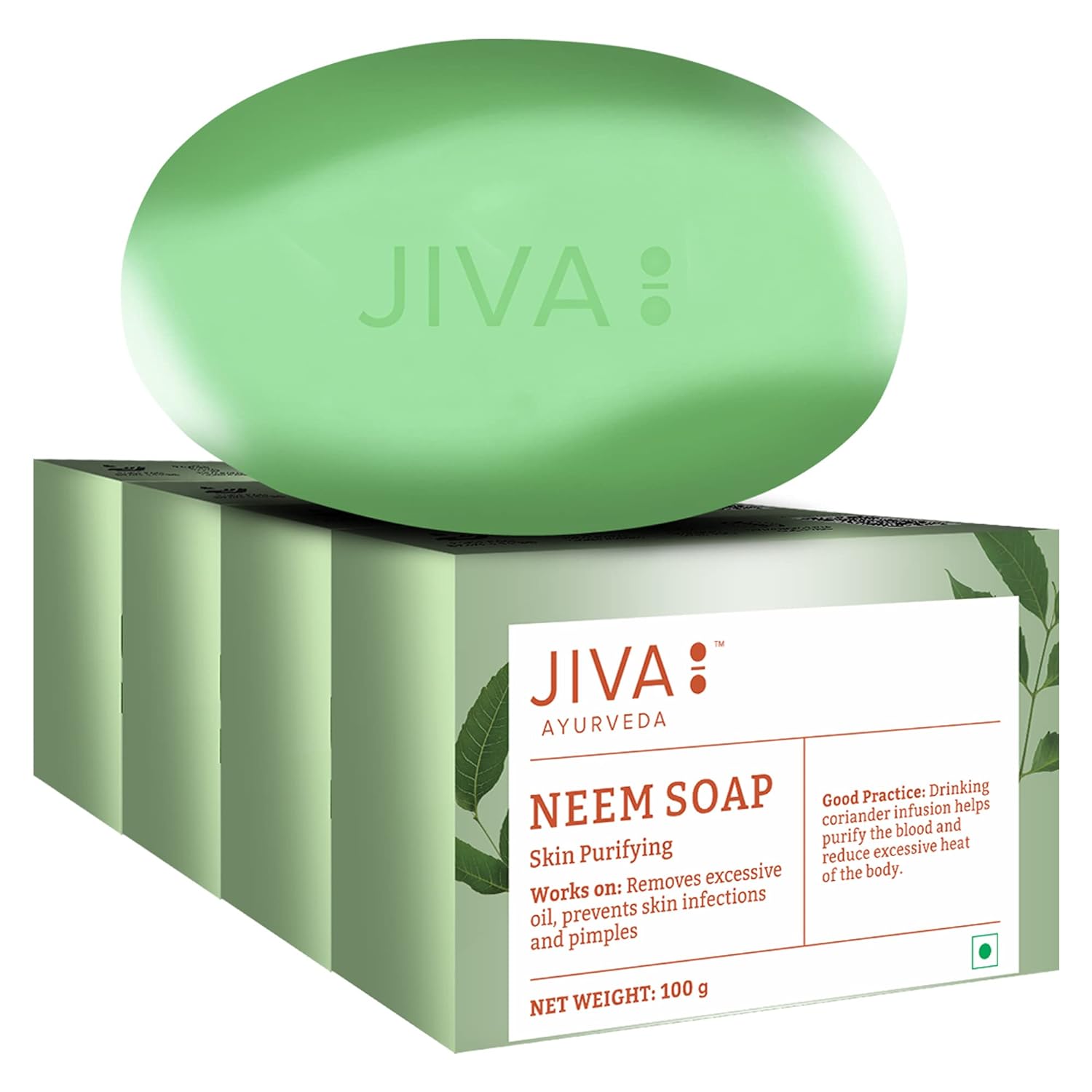 Neem Soap 100gm | Cleans Skin Pores, Removes Excessive Oil, & Prevents Pimples