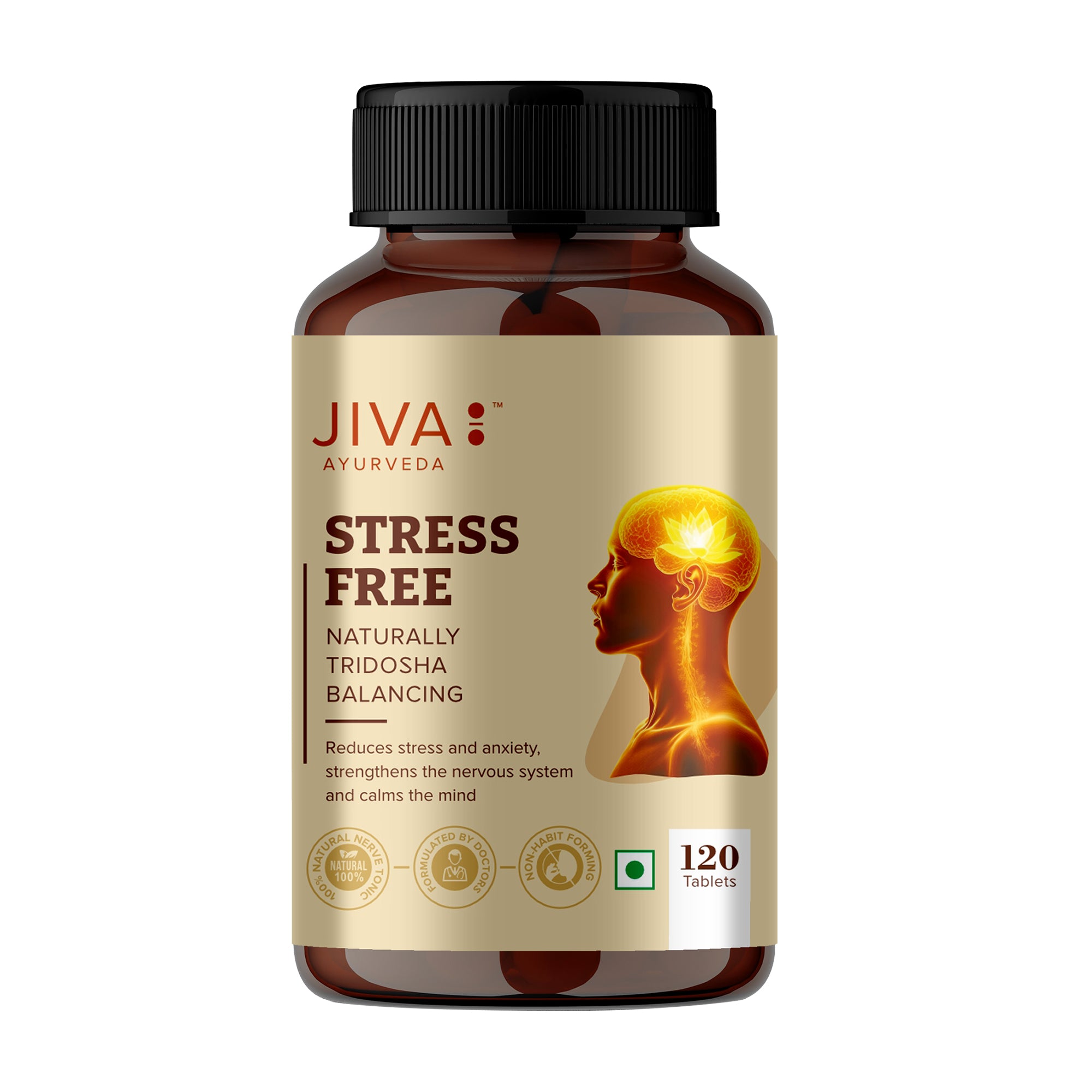 Jiva Ayurveda Sleep Well Plus & Stress-Free Tablet - 120 Tablets Each