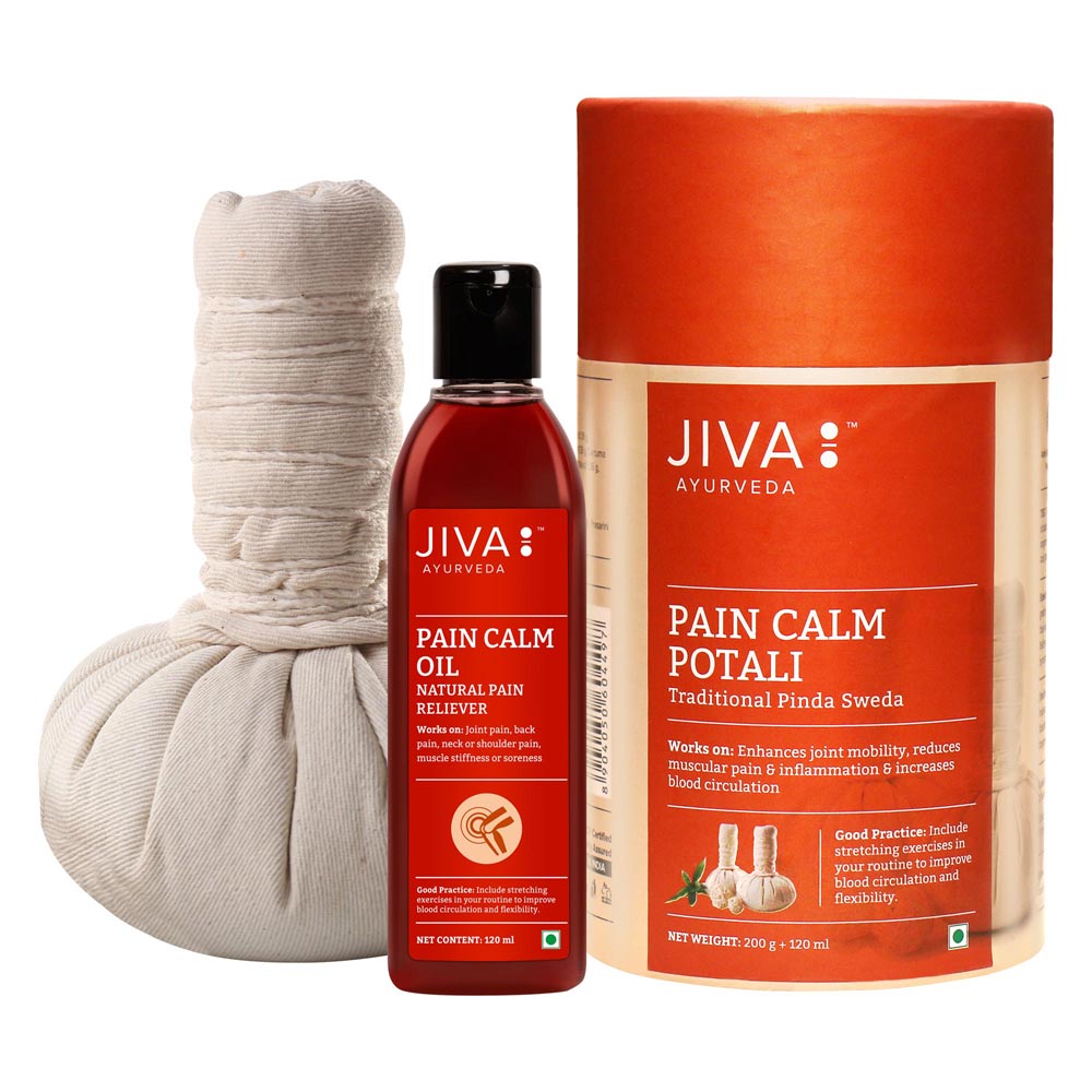 Pain Calm Potali 200g With Pain Calm Oil 120 ml, Alleviates Musco-Skeletal Pains