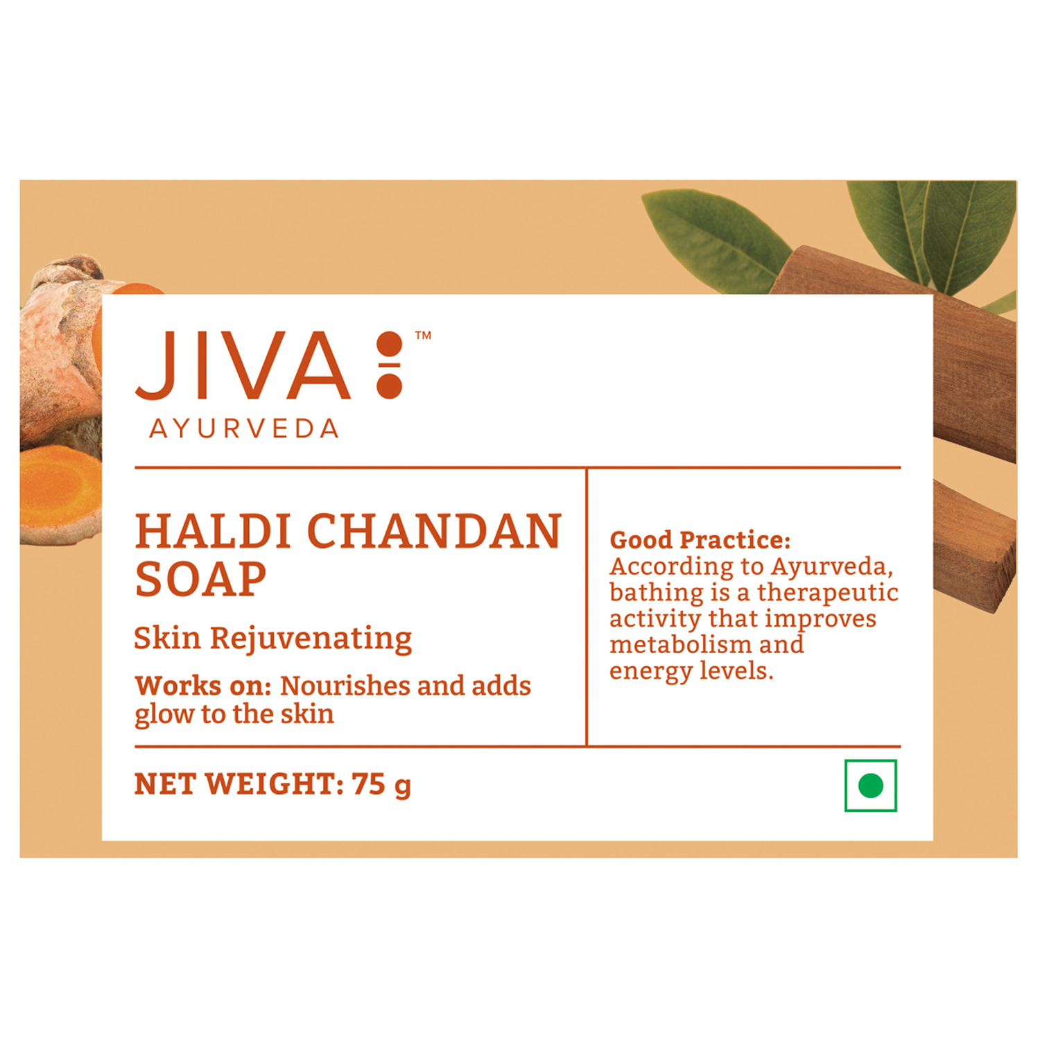 Haldi Chandan Soap 75gm | Prevents Acne, Pimples, Fine Lines, & Wrinkles