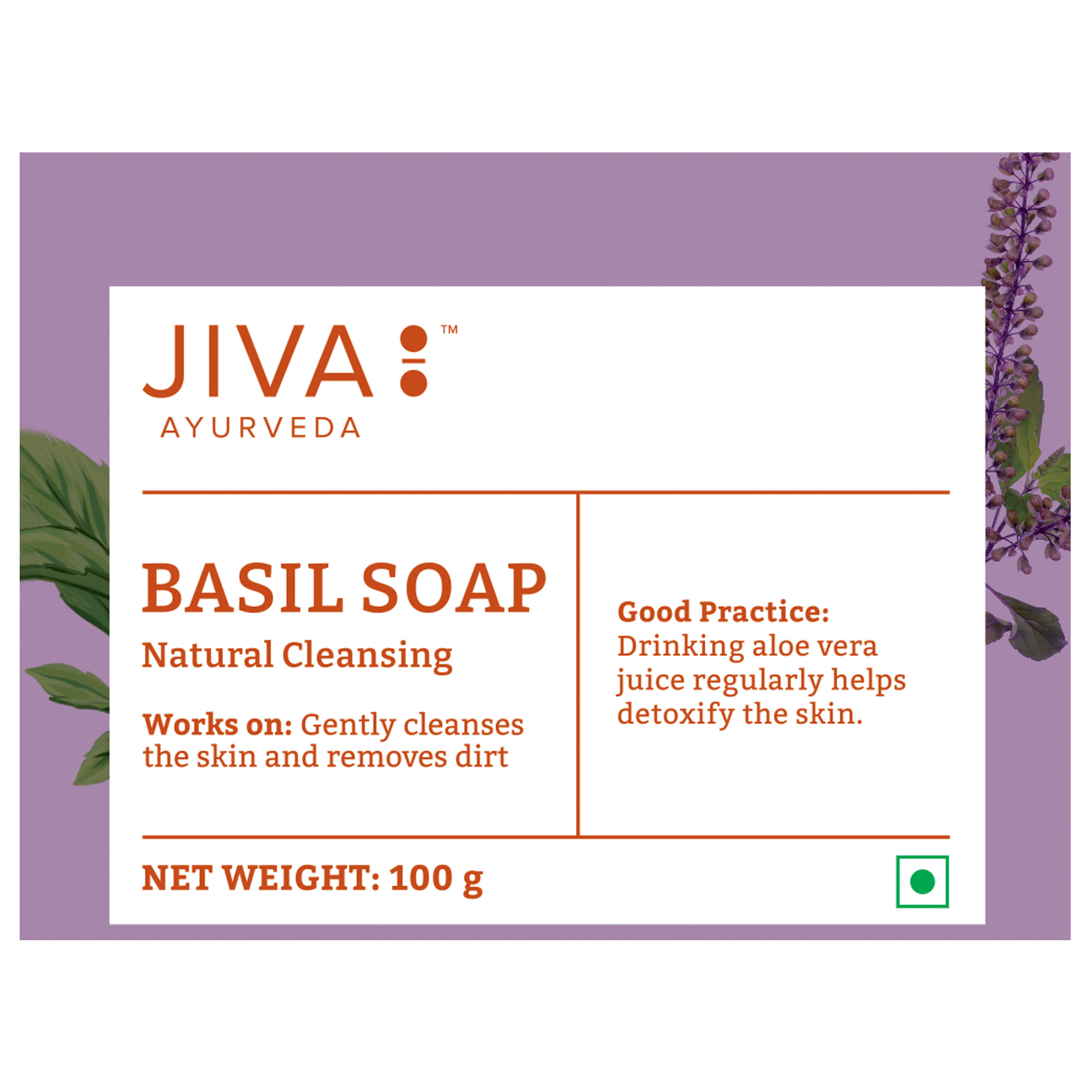 Basil Soap | Clears Acne, Pimples, Rashes And Blemishes