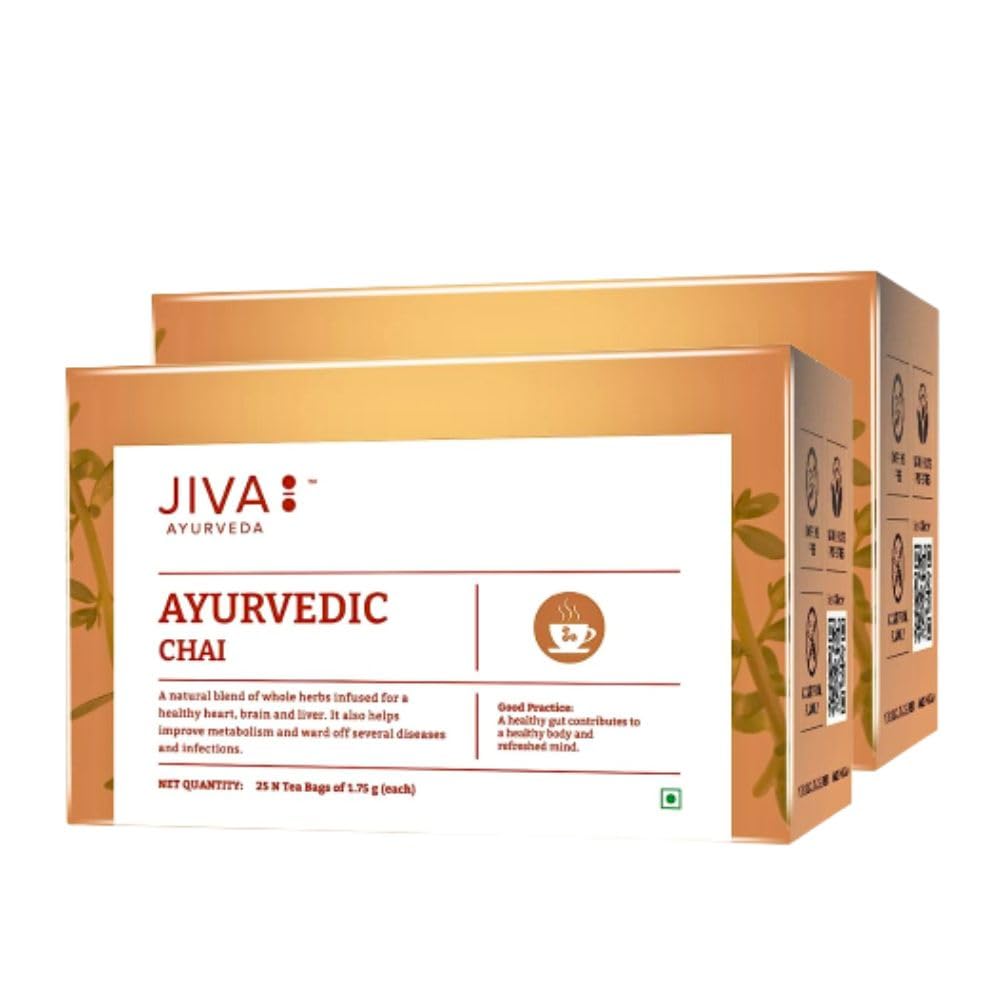 Ayurvedic Chai | Tea | 25 N Tea Bag  Caffeine-Free | For Healthy Heart, Brain, and Liver