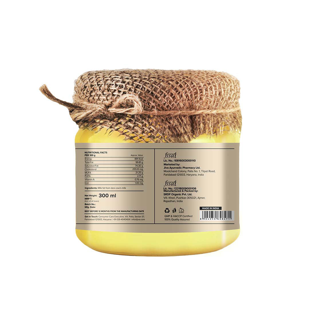 A2 Gir Desi Cow Ghee 1L + 300 ml (Combo Pack) | Pure Desi Ghee | Bilona Curd Churned | Grass-fed Cultured Ghee | Pure, Natural, Healthy