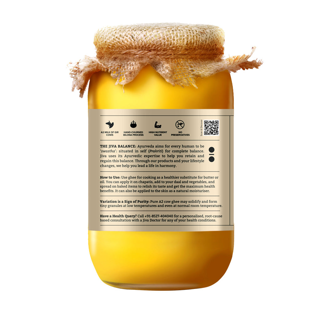 A2 Gir Desi Cow Ghee 1L + 300 ml (Combo Pack) | Pure Desi Ghee | Bilona Curd Churned | Grass-fed Cultured Ghee | Pure, Natural, Healthy