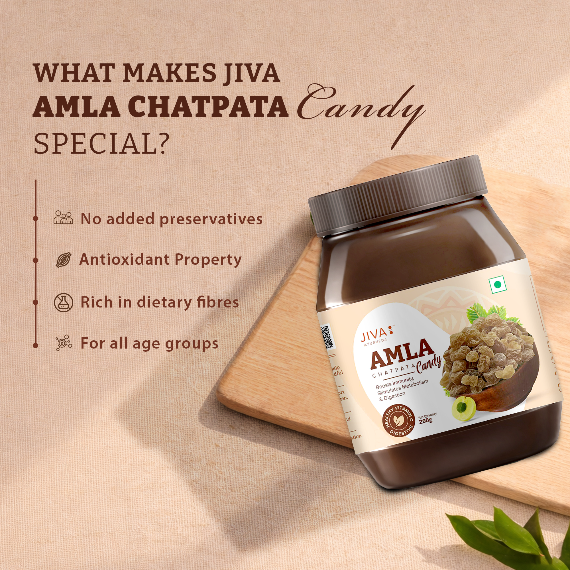 Amla Chatpata Candy For Immunity, Rich In Dietary Fibres & Vitamin C