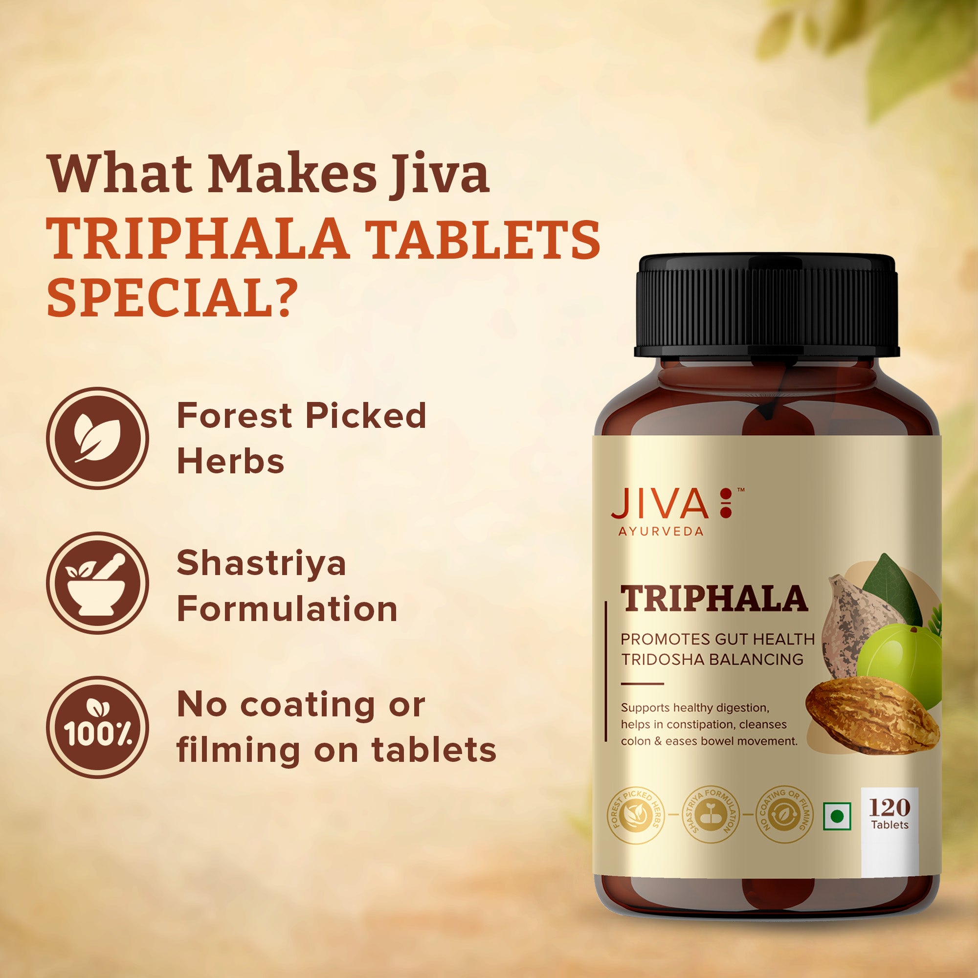 Triphala Tablet 500mg | Improves Digestion & Relieves Constipation