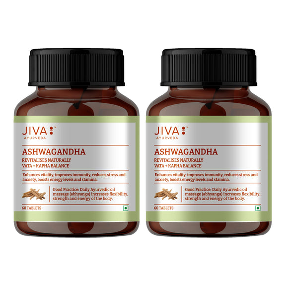 Jiva Ashwagandha pack of two Bottle of 60 QTY