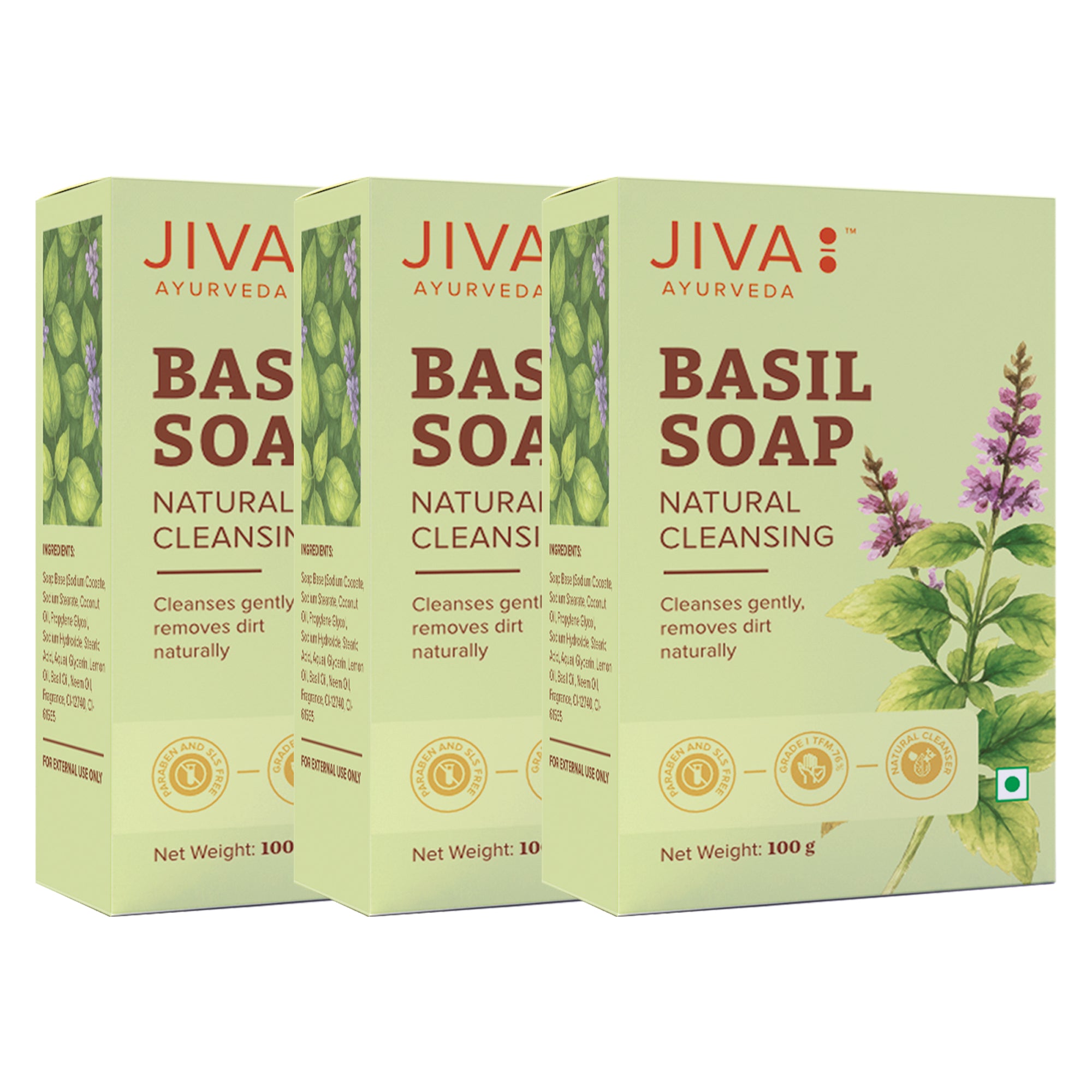 Basil Soap | Clears Acne, Pimples, Rashes And Blemishes