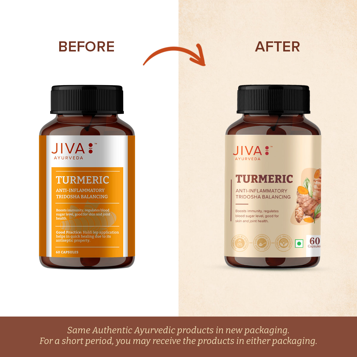 Turmeric Capsules, Boosts Immunity & Promotes Healthy Skin