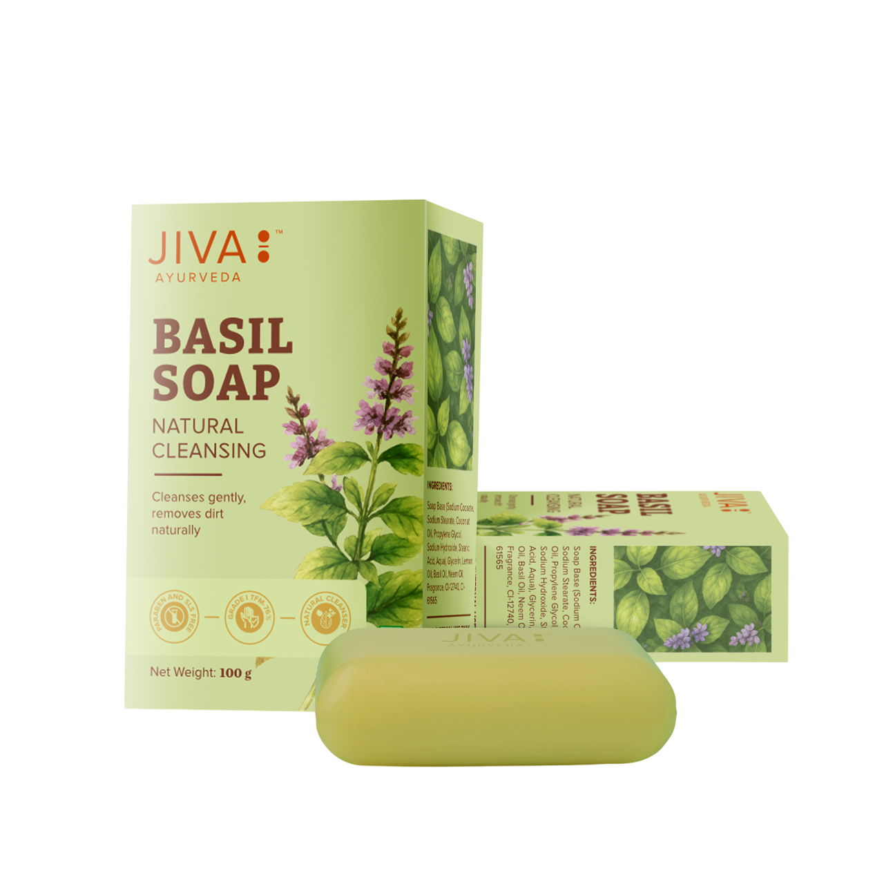 Basil Soap | Clears Acne, Pimples, Rashes And Blemishes
