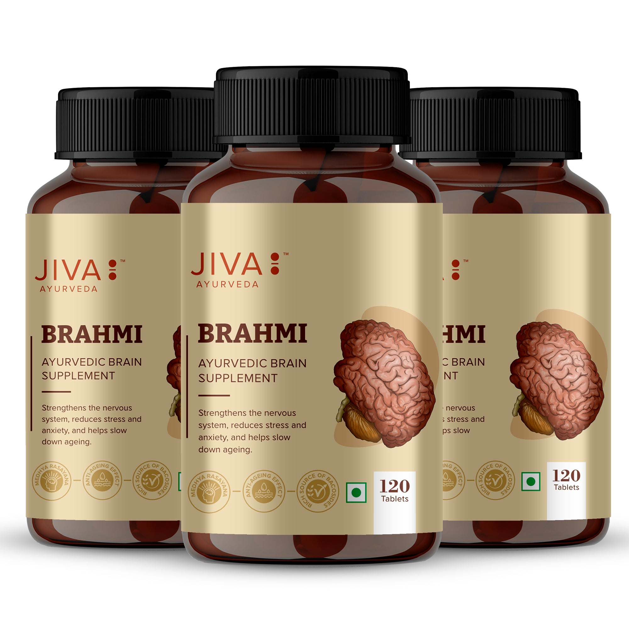 Brahmi Tablets 500mg | Rejuvenates Nervous System And Reduces Stress