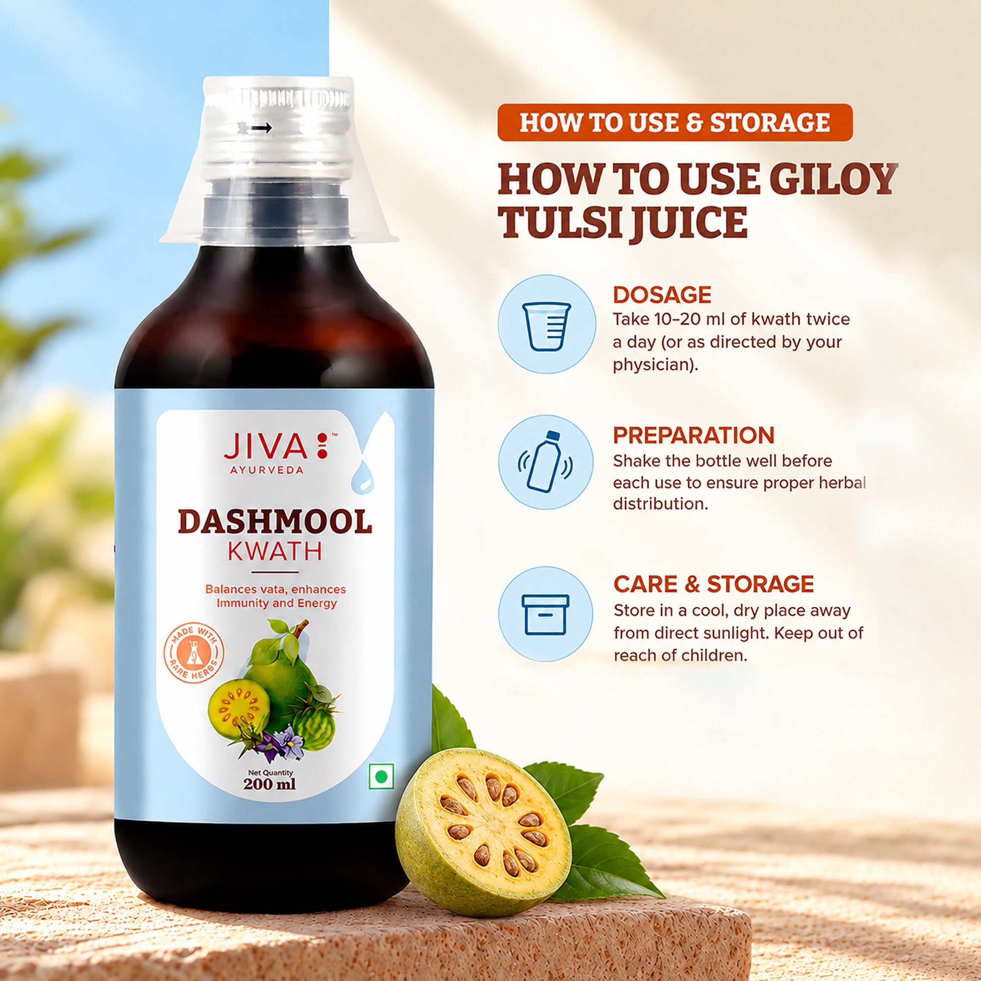 Dashmool Kwath For Respiratory Health | Boosts Immunity & Energy -200ml