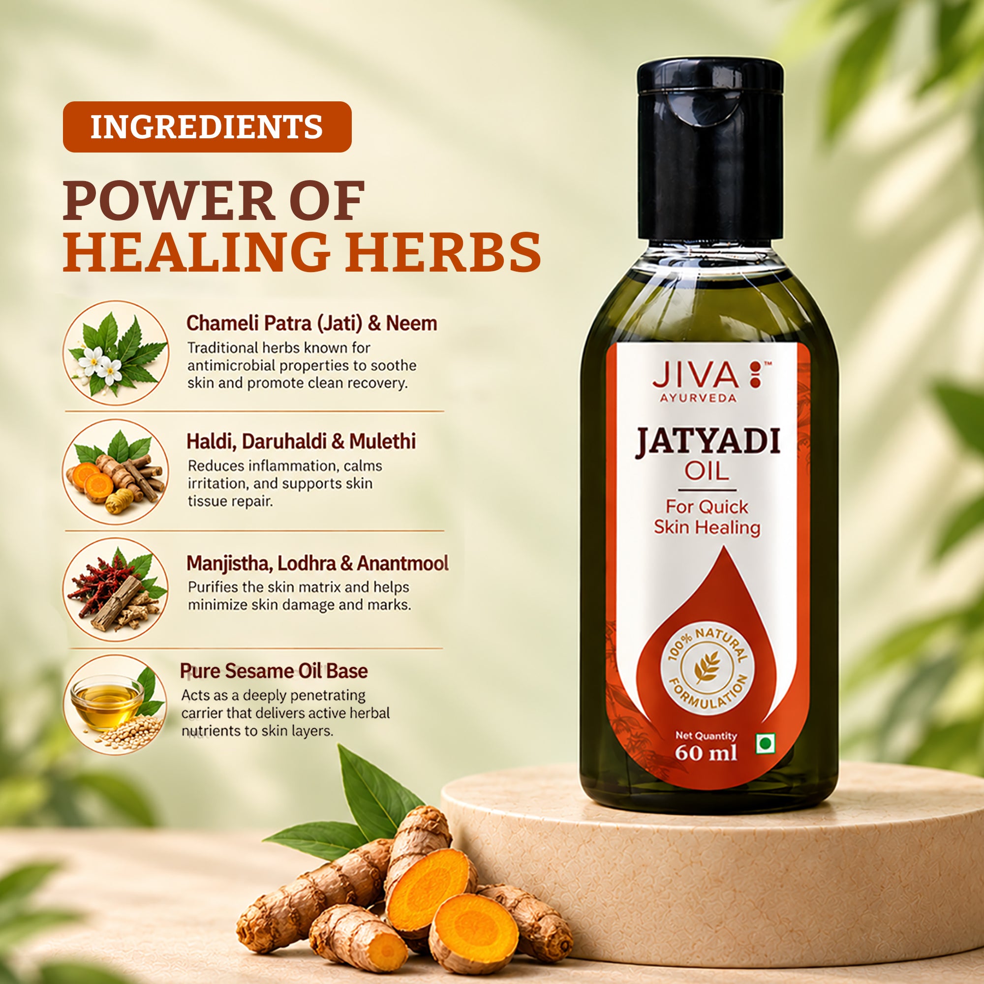 Jatyadi Oil | Heals Wounds & Stops Bleeding