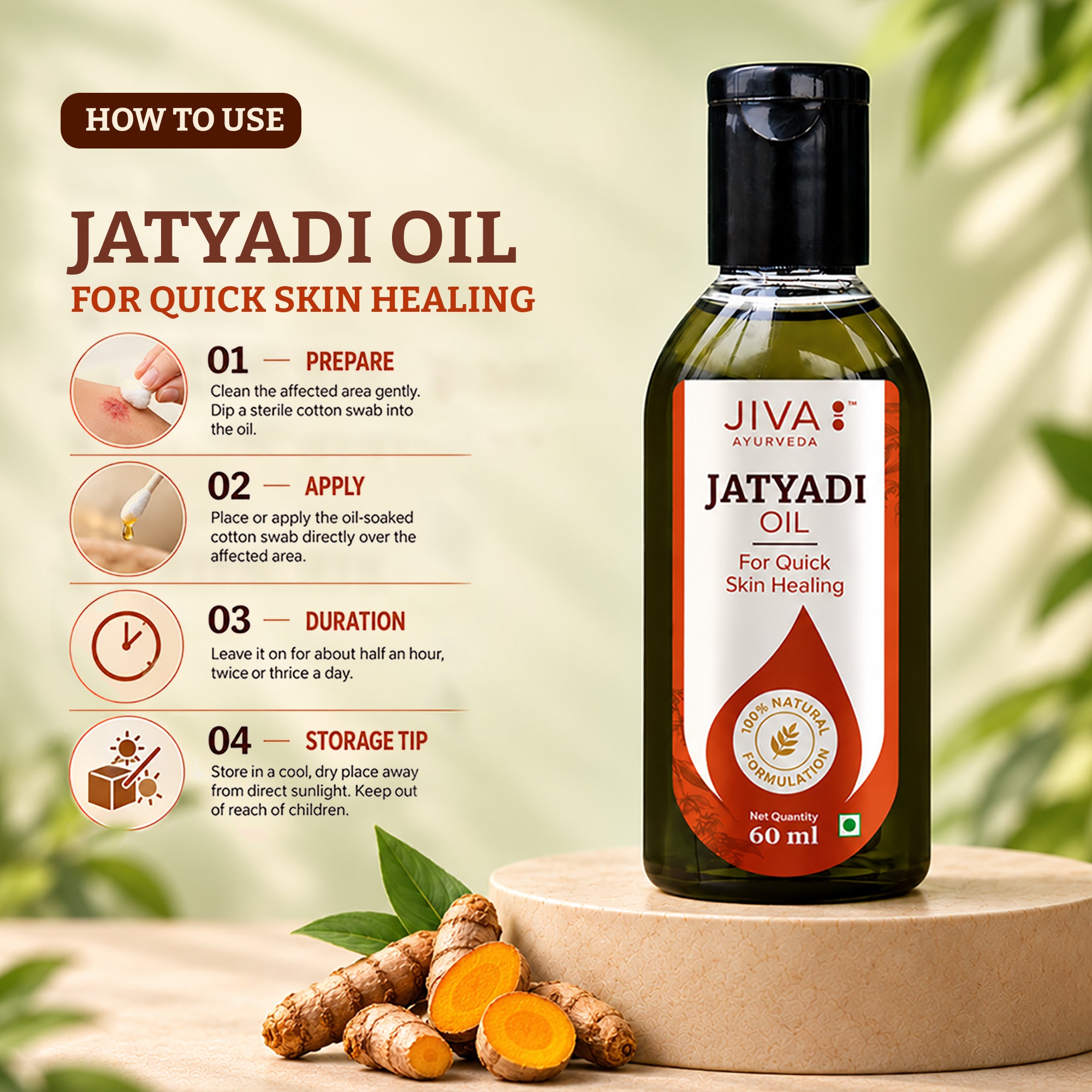 Jatyadi Oil | Heals Wounds & Stops Bleeding