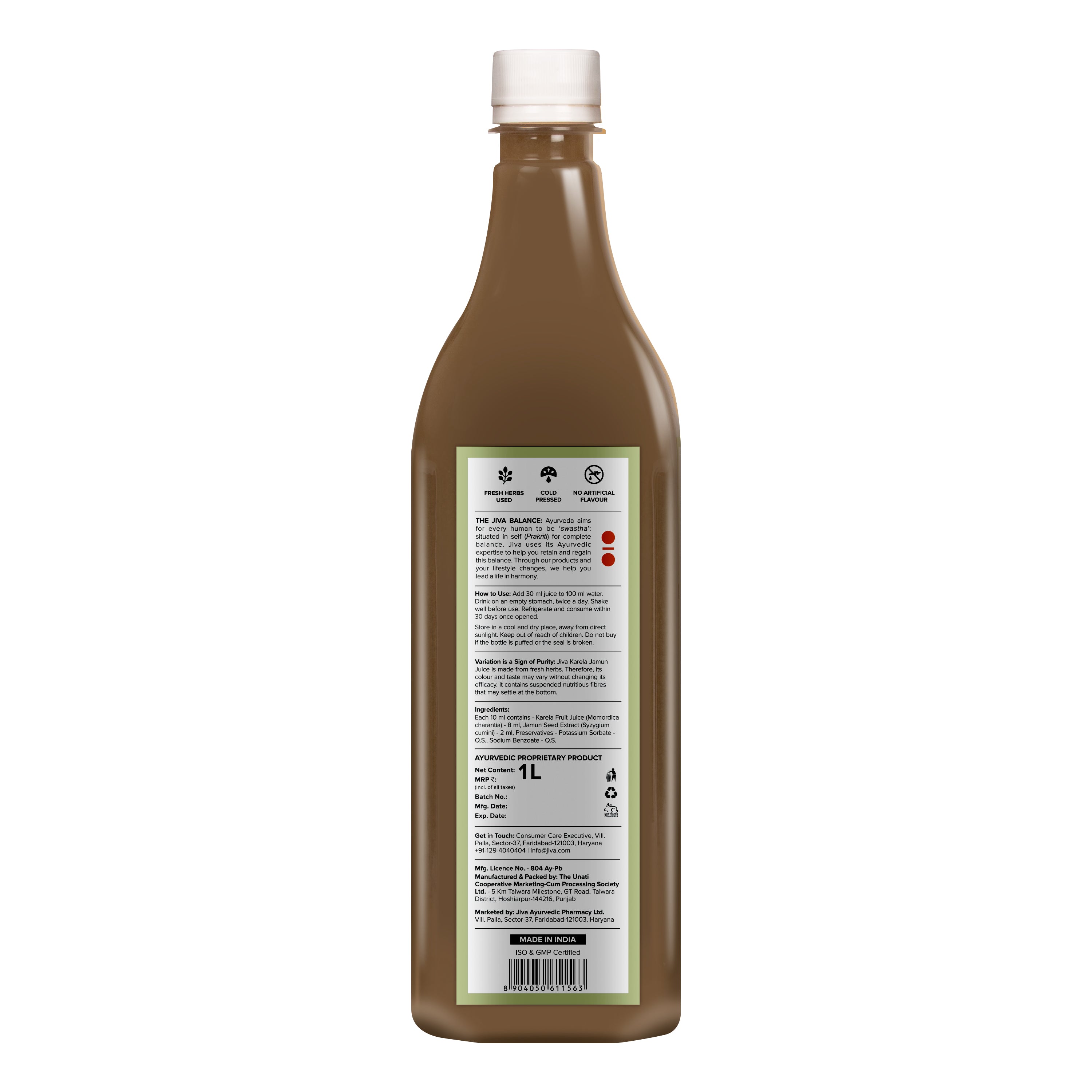 Karela Jamun Juice 1L | Controls Diabetes & Promotes Healthy Pancreas, Liver & Spleen