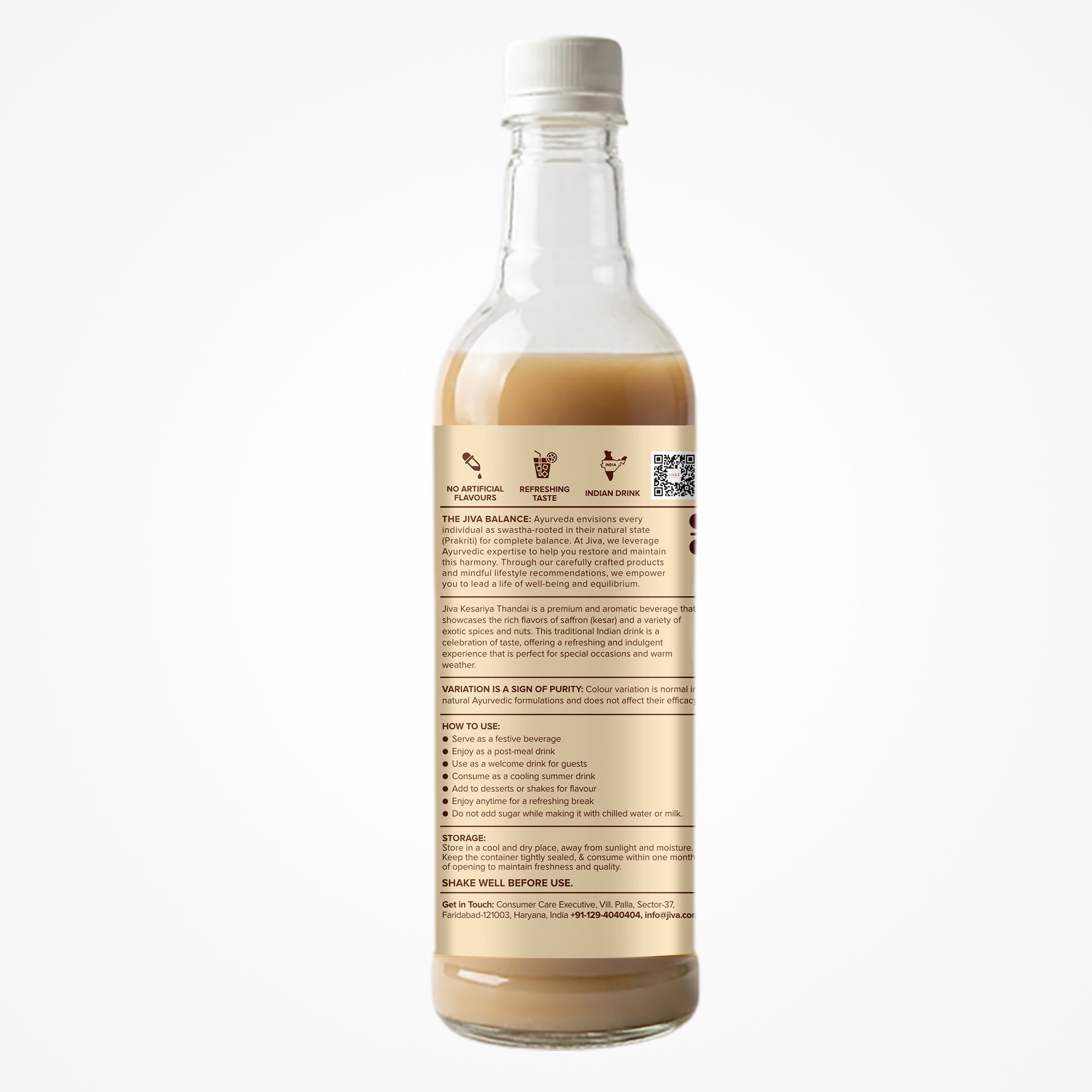 Kesariya Thandai - An indigenous beverage made with natural ingredients- 500ml