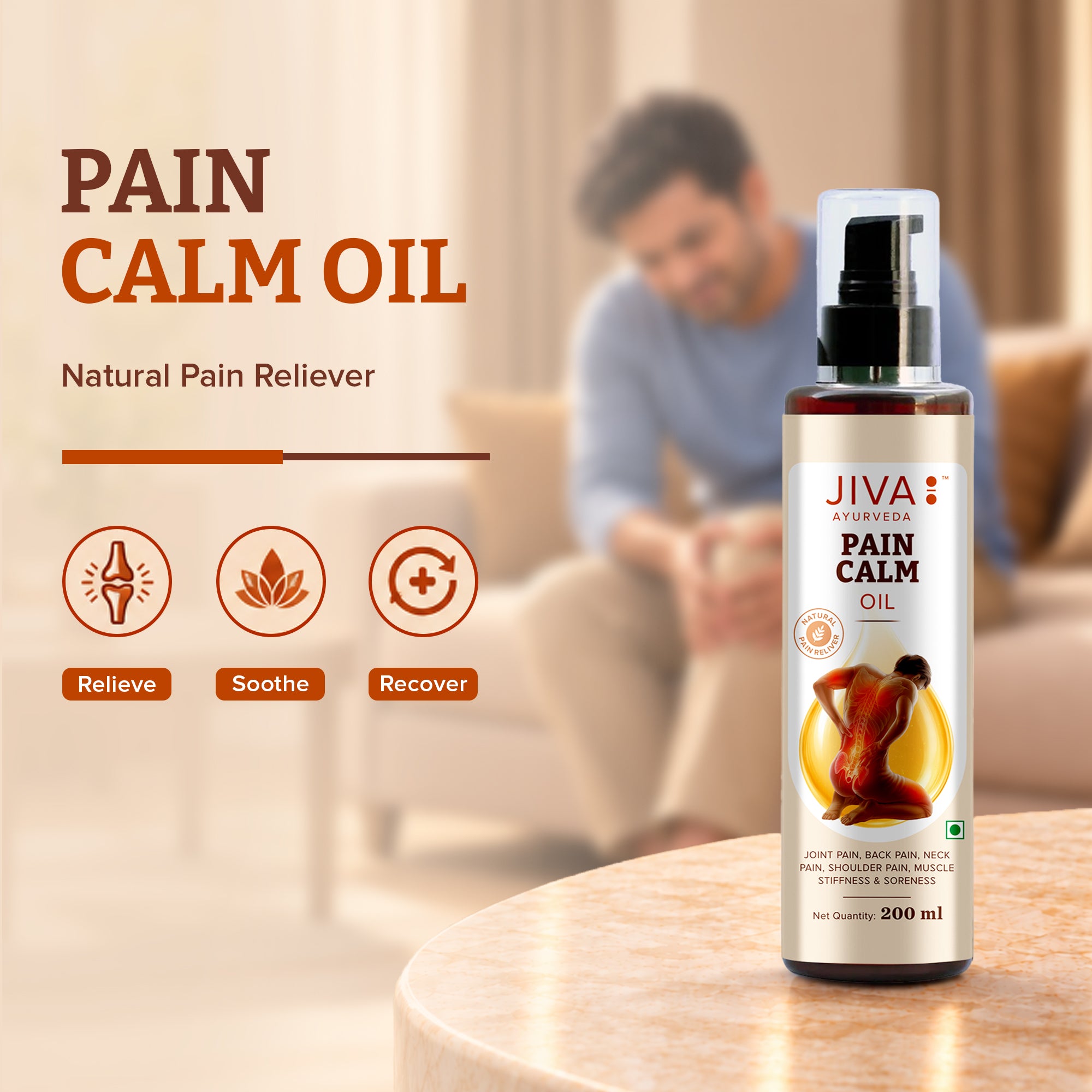 Pain Calm Oil 200 ml | Relieves Joint & Muscular Pain