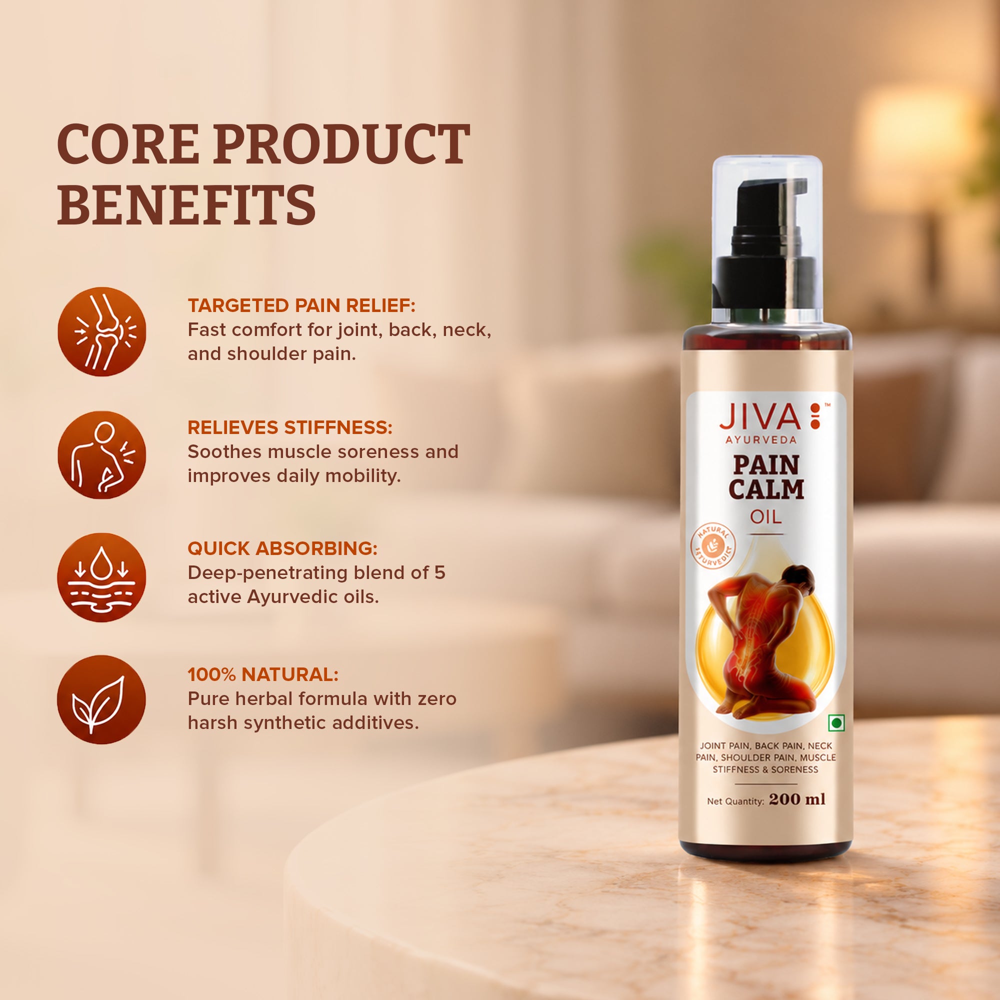 Pain Calm Oil 200 ml | Relieves Joint & Muscular Pain