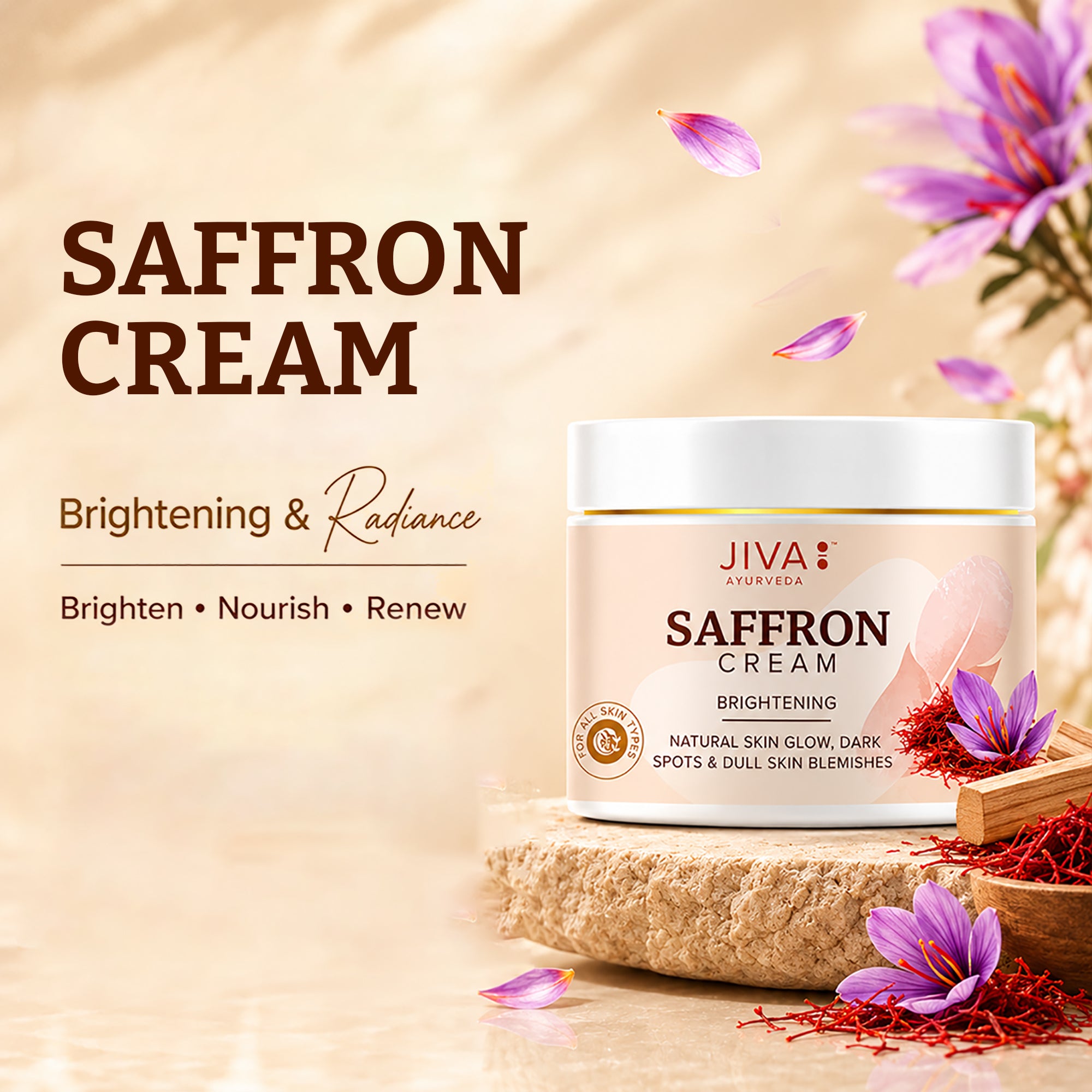 Saffron Cream 100g | Lightens Blemishes, Hyperpigmentation, & Dark Spots