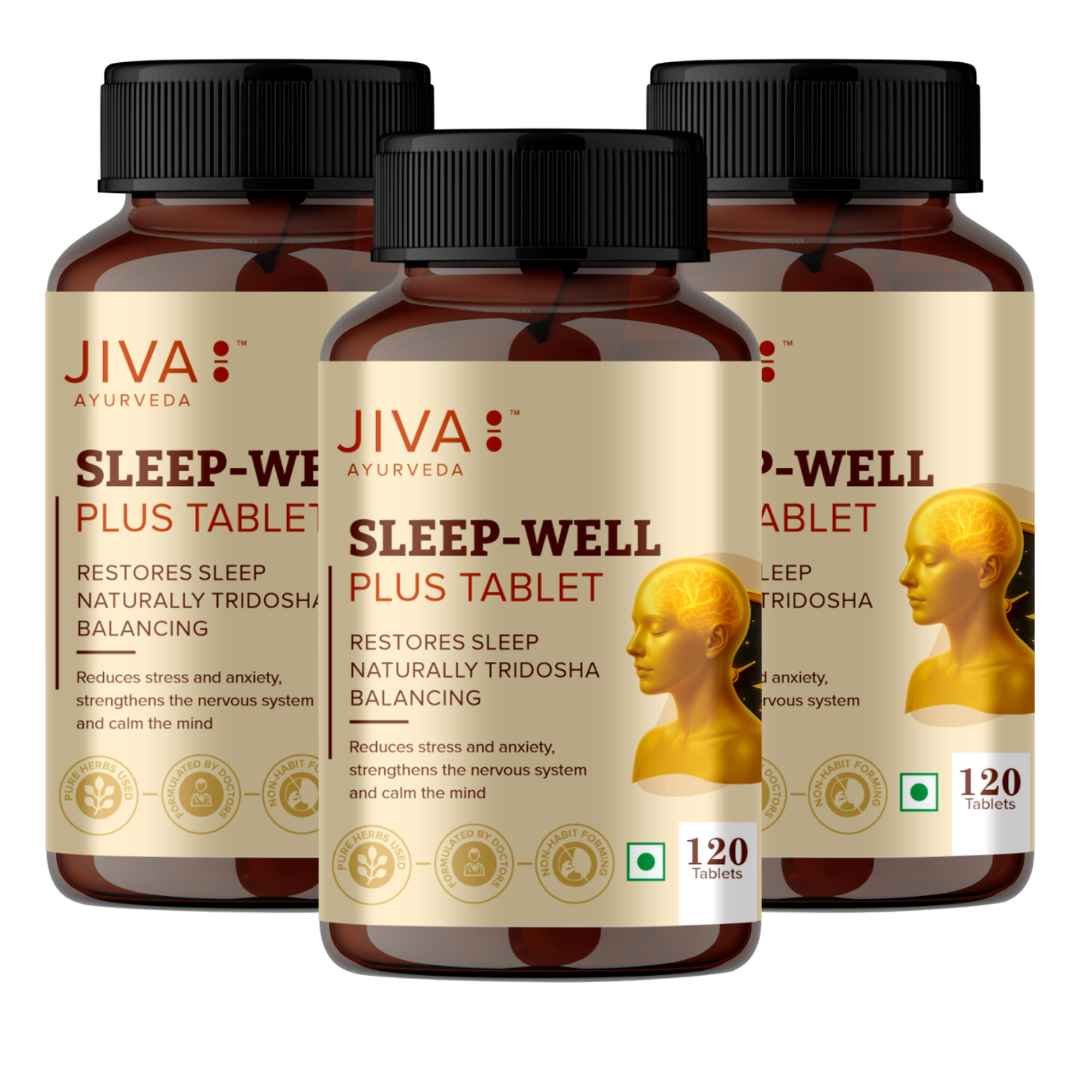Sleep Well Plus Tablet | Made of 100% Ayurvedic Formulation -120 Tablets (Pack of 1)