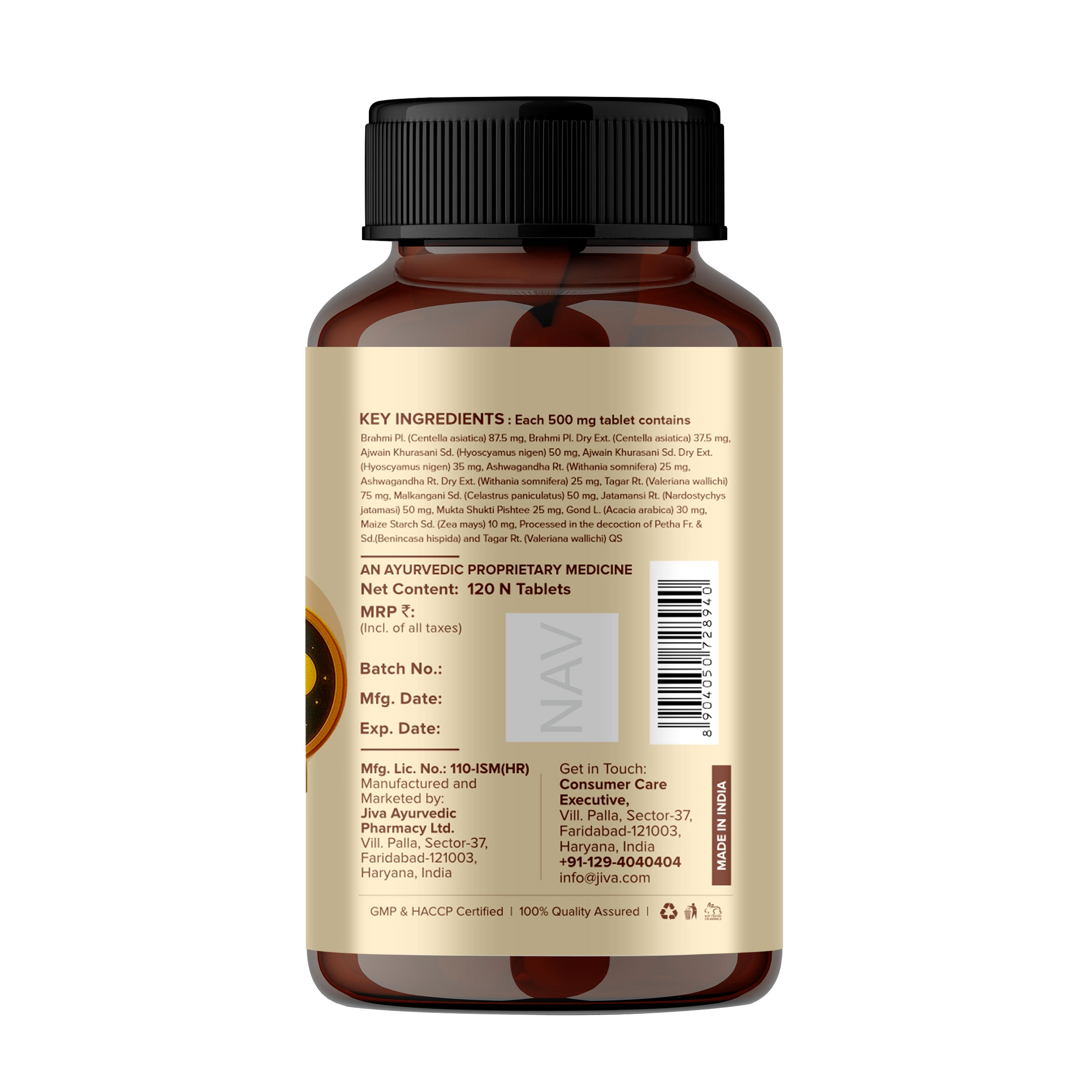 Jiva Ayurveda Sleep Well Plus & Stress-Free Tablet - 120 Tablets Each