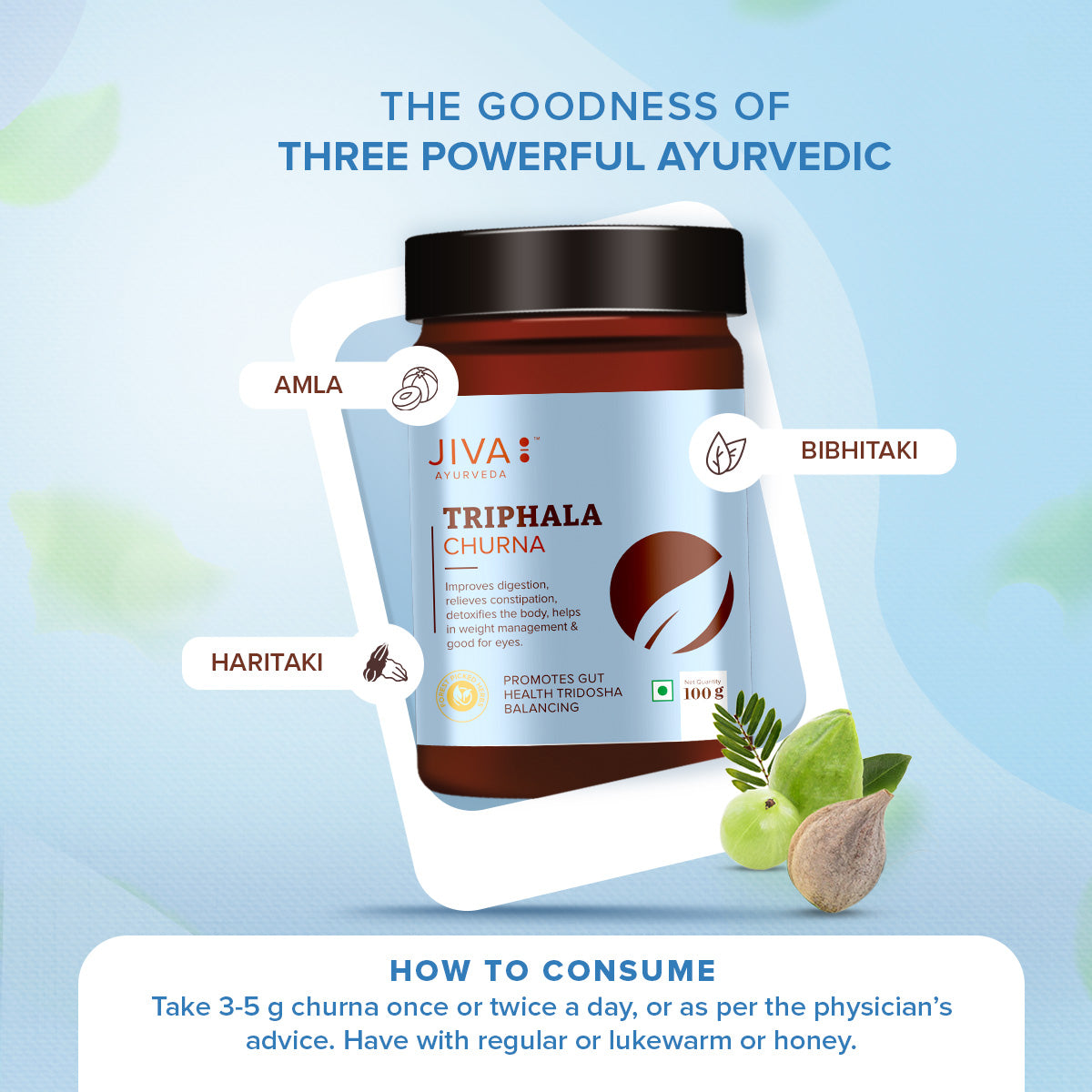 Triphala Churna 100gm | Detoxifies & Improves Digestion