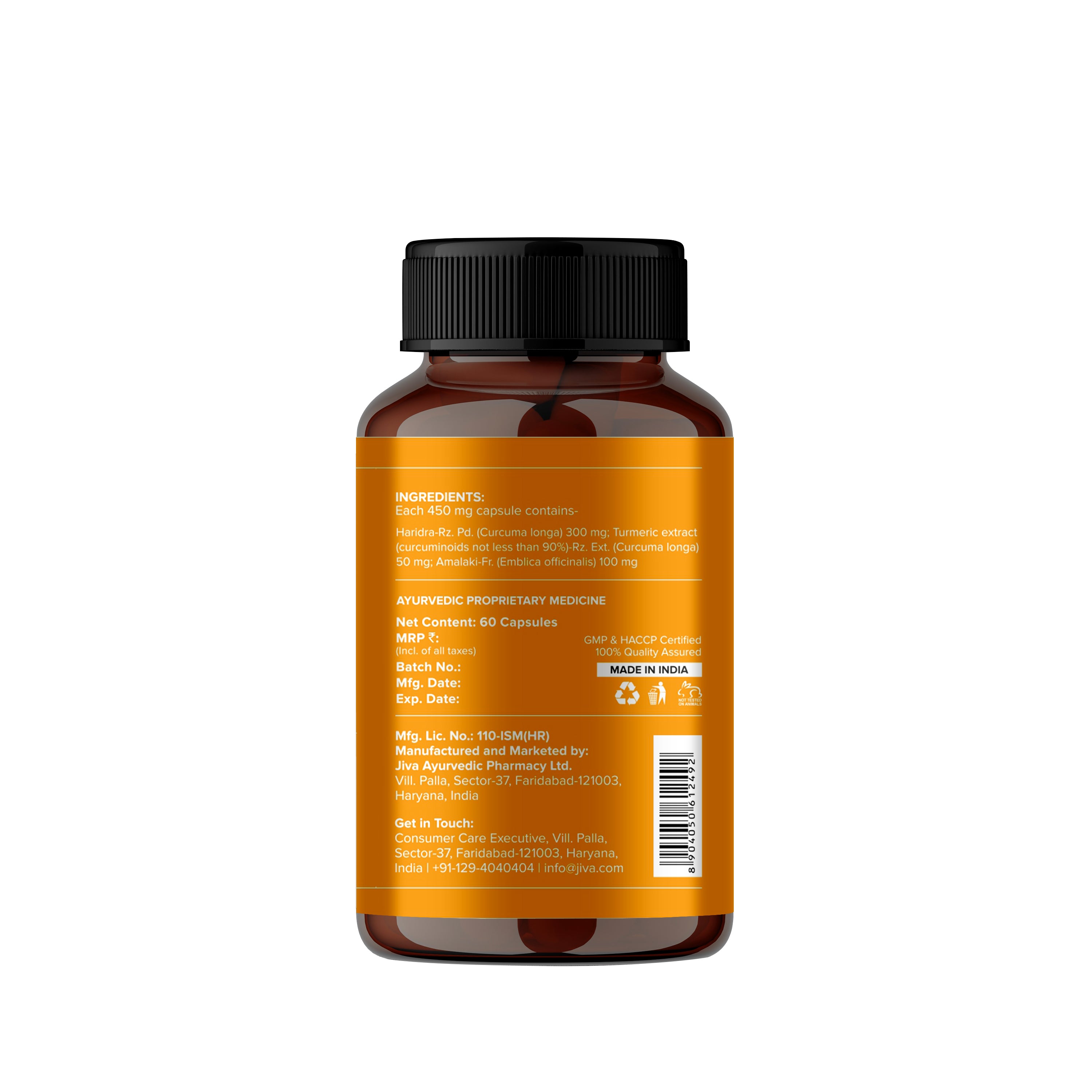 Turmeric Capsules, Boosts Immunity & Promotes Healthy Skin