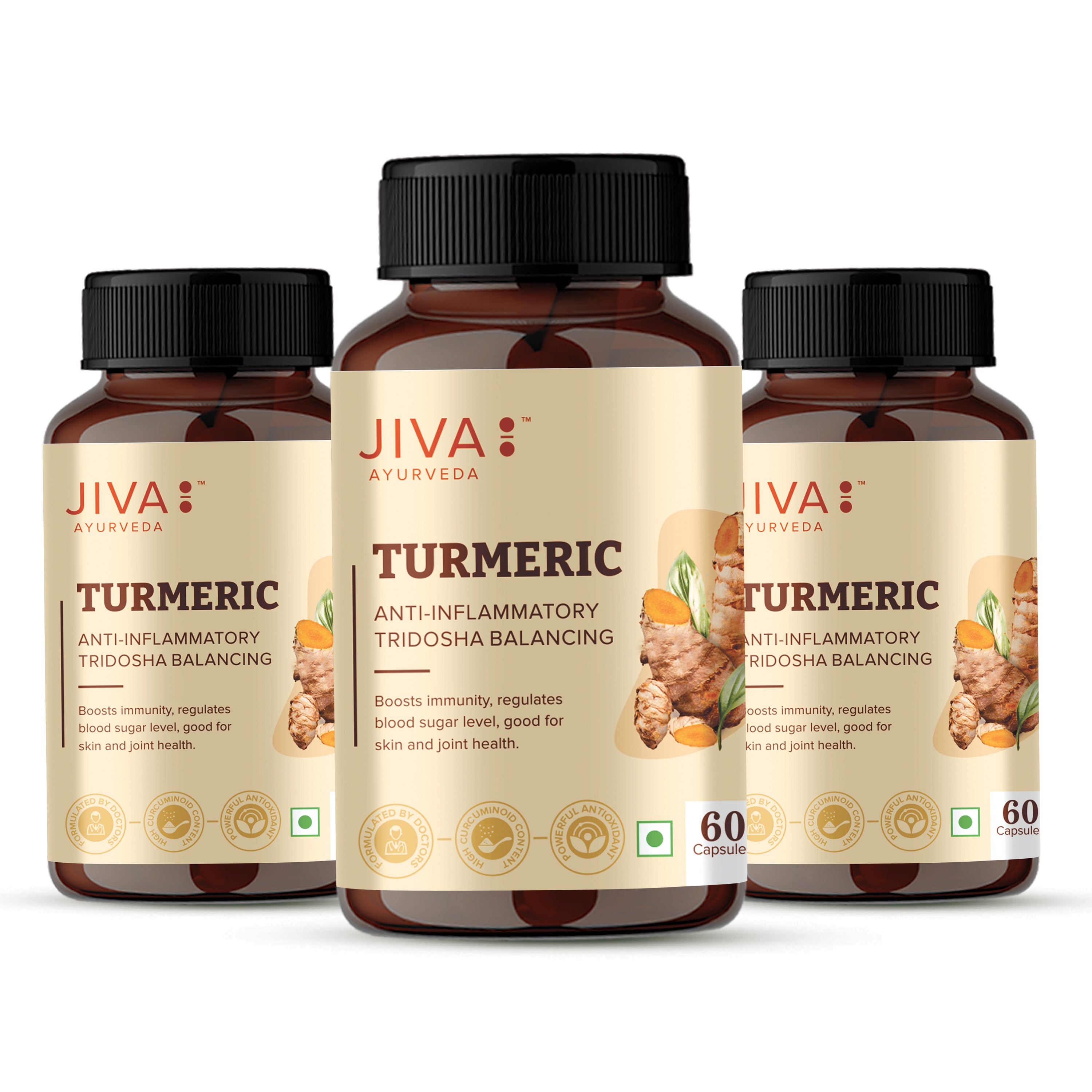 Turmeric Capsules, Boosts Immunity & Promotes Healthy Skin