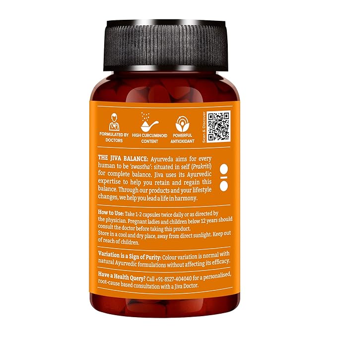 Jiva Turmeric Capsules Immunity Boost & Health Support JivaAyurveda