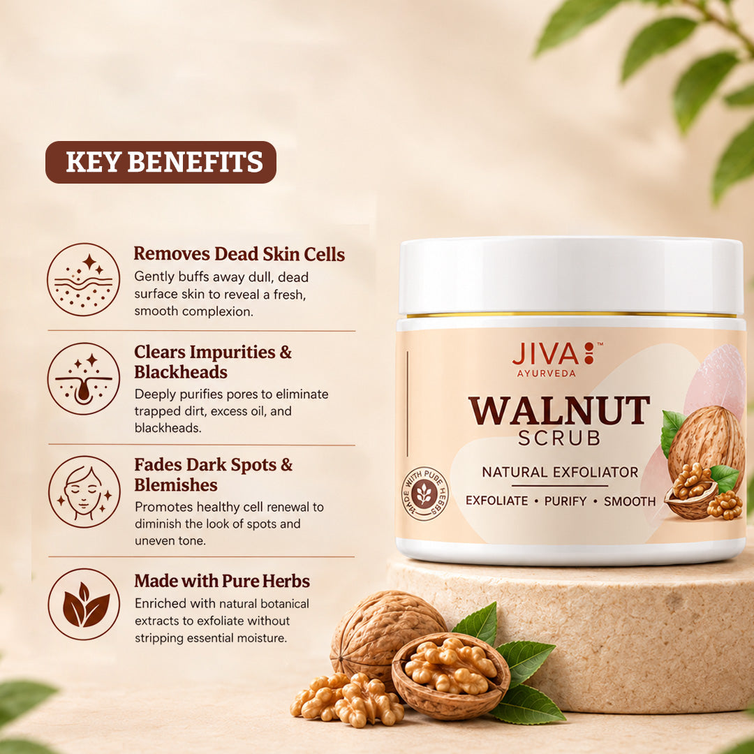 Walnut Scrub 100gm | Exfoliates Dead Skin & Increases New Cell Production