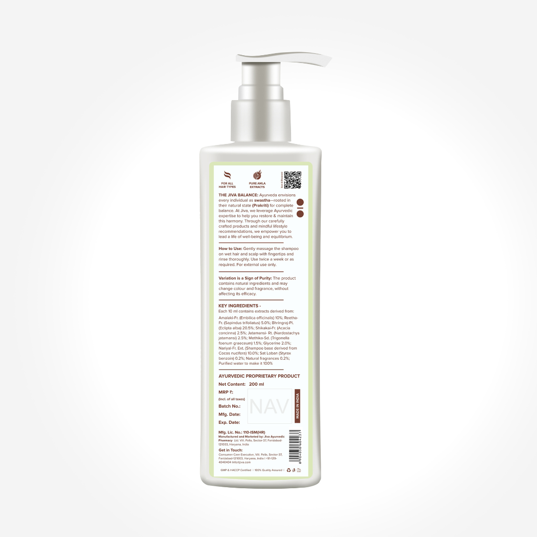 Amla Shampoo 200 ml | Controls Hairfall And Dandruff