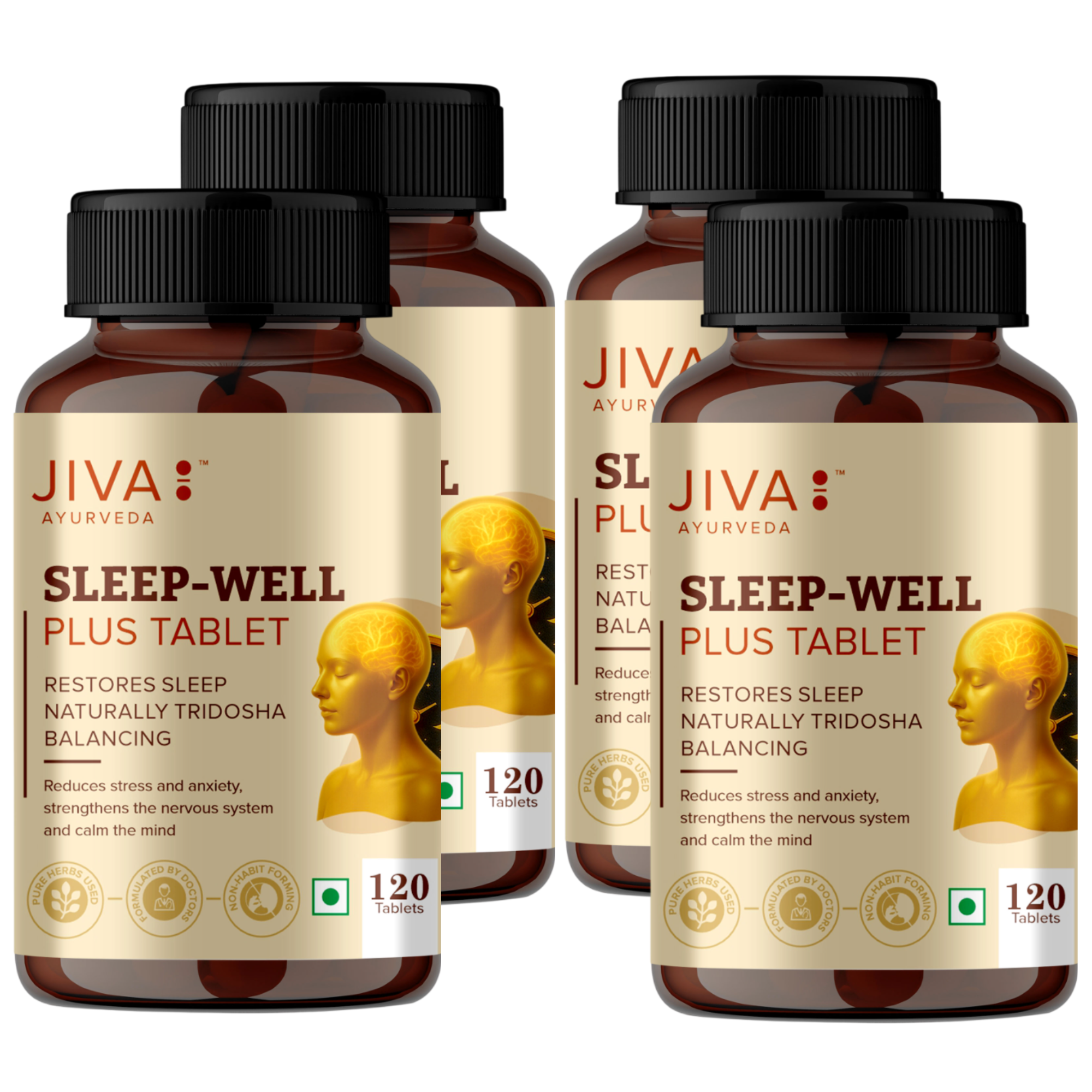 Sleep Well Plus Tablet | Made of 100% Ayurvedic Formulation -120 Tablets (Pack of 1)