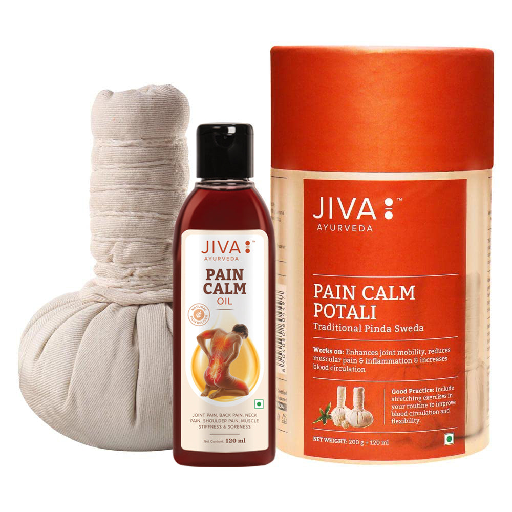 Pain Calm Potali 200g With Pain Calm Oil 120 ml, Alleviates Musco-Skeletal Pains