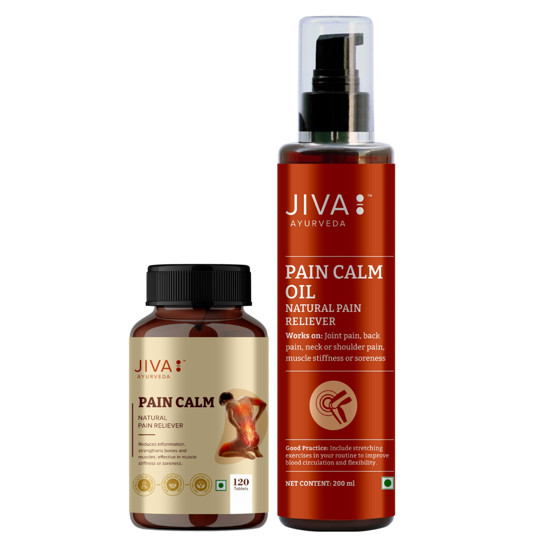 Combo Of Pain Calm Oil 200 ml & Pain Calm Tablet 120 Tablets