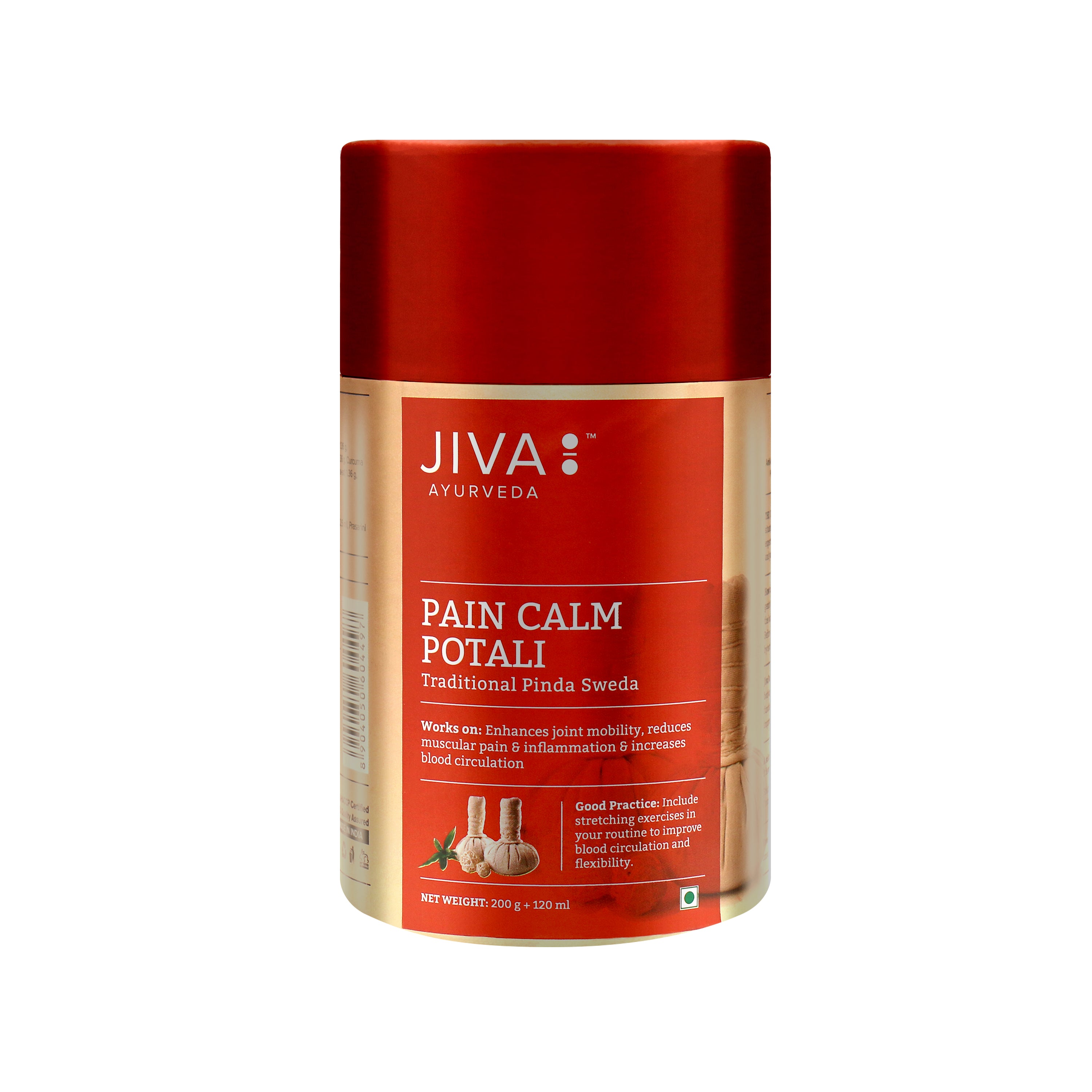 Pain Calm Potali 200g With Pain Calm Oil 120 ml, Alleviates Musco-Skeletal Pains