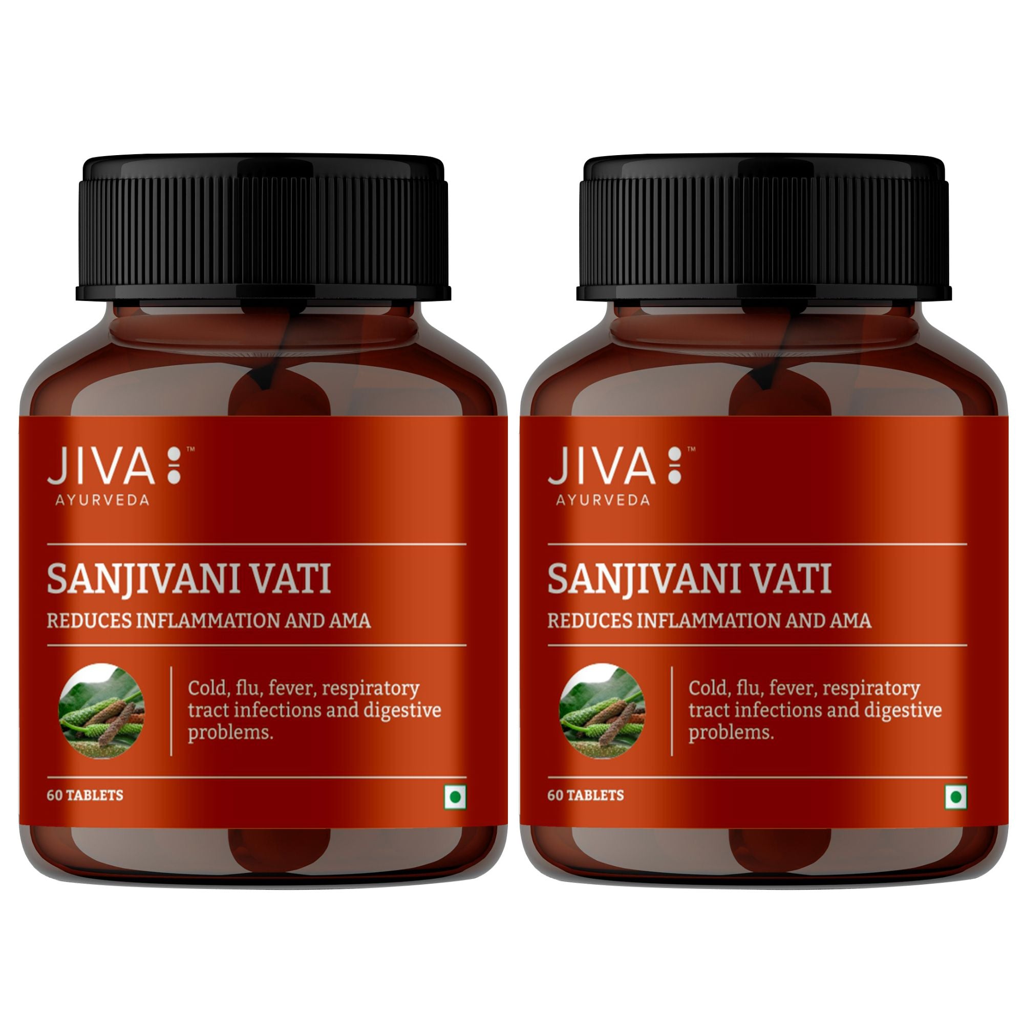 Sanjivani Vati For Fever | Ayurvedic Supplements for Cough & Digestive Health - 60 Tablets