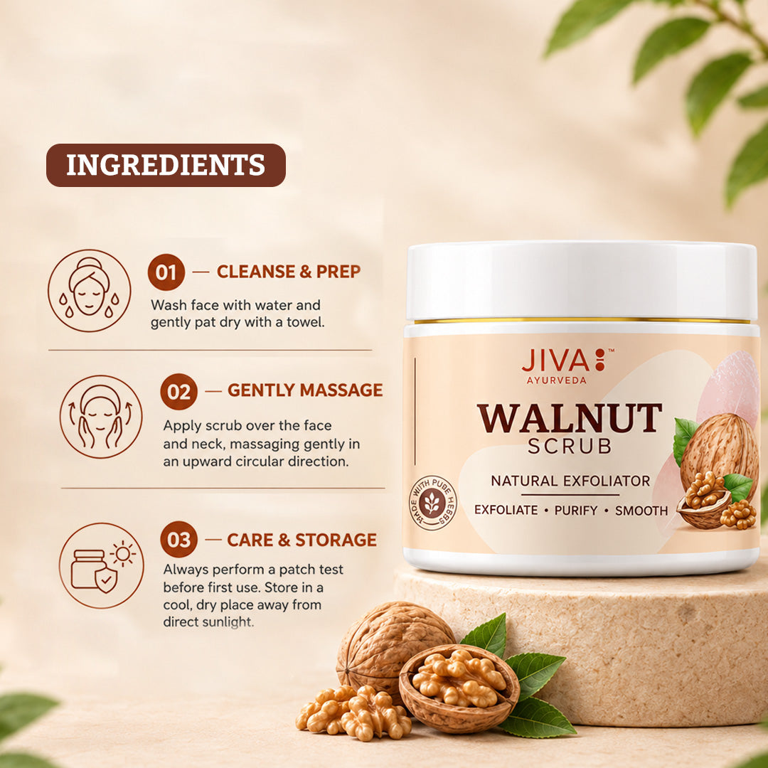 Walnut Scrub 100gm | Exfoliates Dead Skin & Increases New Cell Production
