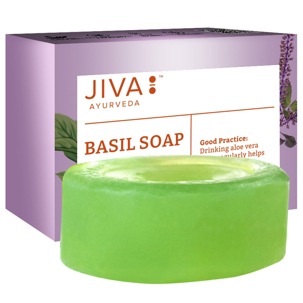 Jiva Basil Soap Fight Acne Pimples Rashes JivaAyurveda