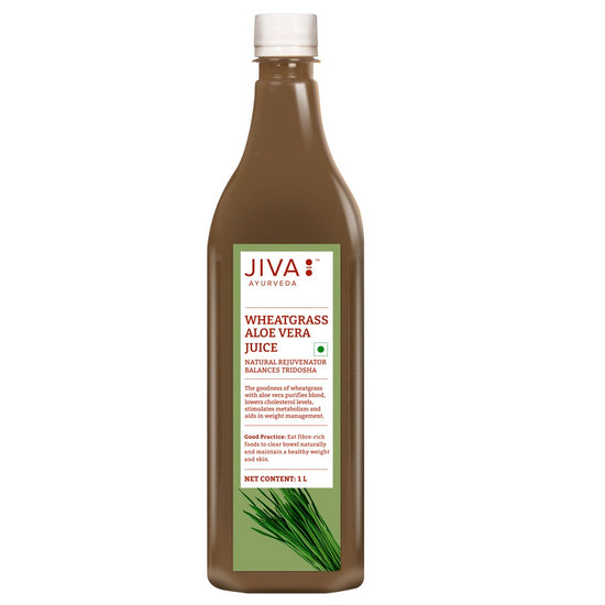 JIVA Wheatgrass Aloevera Juice Bottle of 1 ltr ML